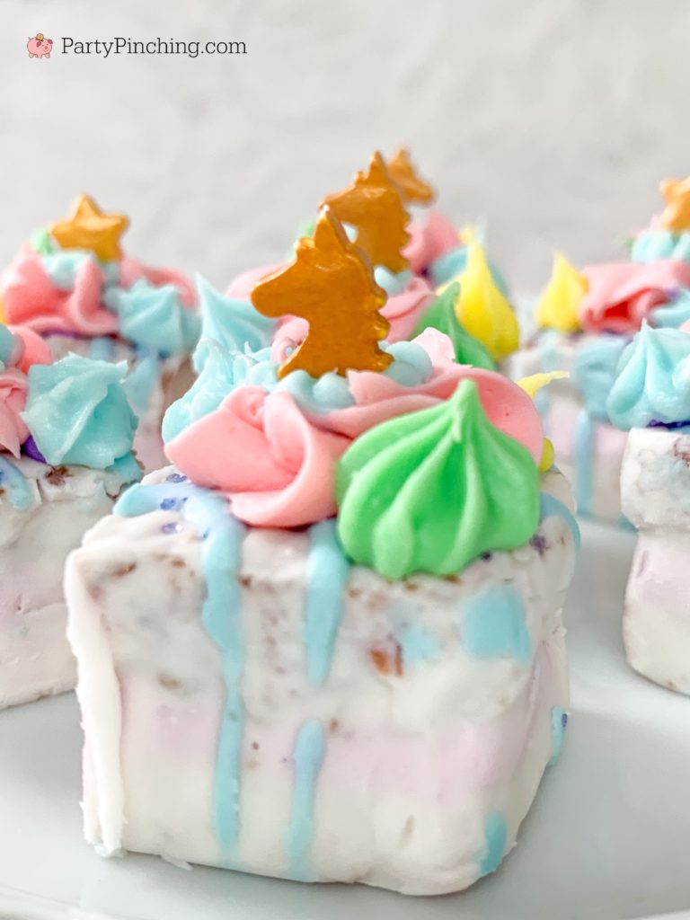 Unicorn Tea Cakes, Best Unicorn Cake Recipe, Unicorn Cupcake Ideas for Kids, Easy Petit Fours Recipe, Best Unicorn Party Ideas for Kids, Best Tea Party Ideas, Little Debbie Unicorn Cakes,