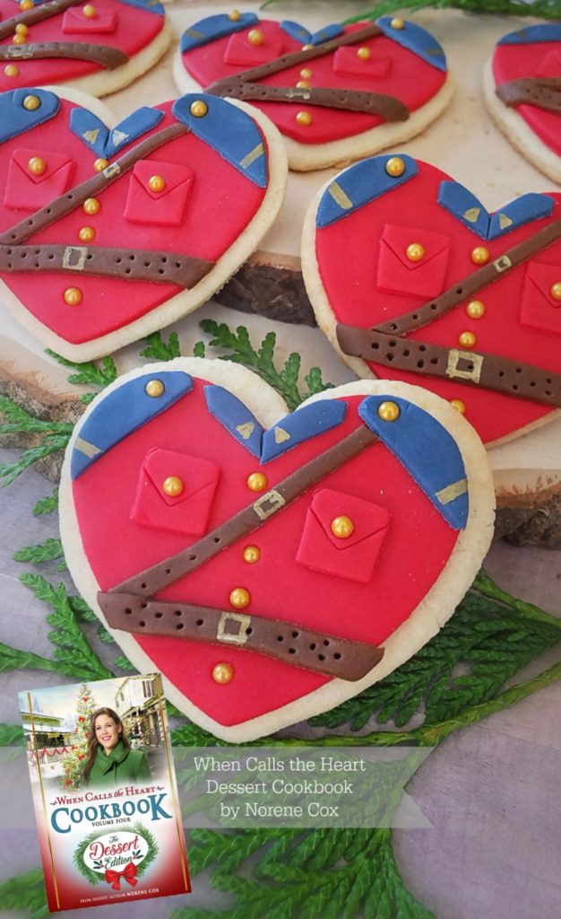 Jack's Love is Patient Mountie Cookies, When Calls the Heart, Hallmark Channel, WCTH, Hearties, #Hearties, When Calls the Heart Food and Party Ideas, Canadian Recipe Ideas, Best Canadian Desserts, Little House on The Prairie, Party Pinching, Norene Cox Author, Hope Valley, 