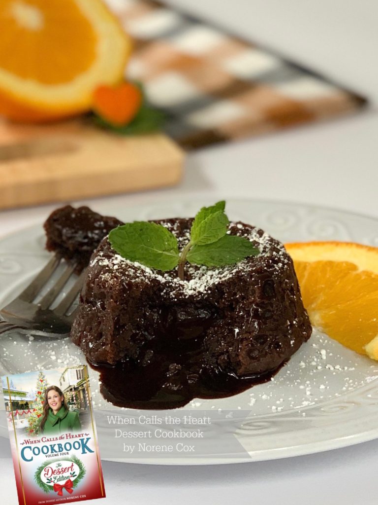 Hickam's gusher molten lava cake, When Calls the Heart, Hallmark Channel, WCTH, Hearties, #Hearties, When Calls the Heart Food and Party Ideas, Canadian Recipe Ideas, Best Canadian Desserts, Little House on The Prairie, Party Pinching, Norene Cox Author, Hope Valley, 
