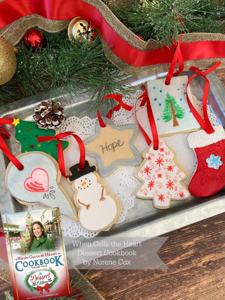 Wishing Tree Christmas Cookies, When Calls the Heart, Hallmark Channel, WCTH, Hearties, #Hearties, When Calls the Heart Food and Party Ideas, Canadian Recipe Ideas, Best Canadian Desserts, Little House on The Prairie, Party Pinching, Norene Cox Author, Hope Valley, 
