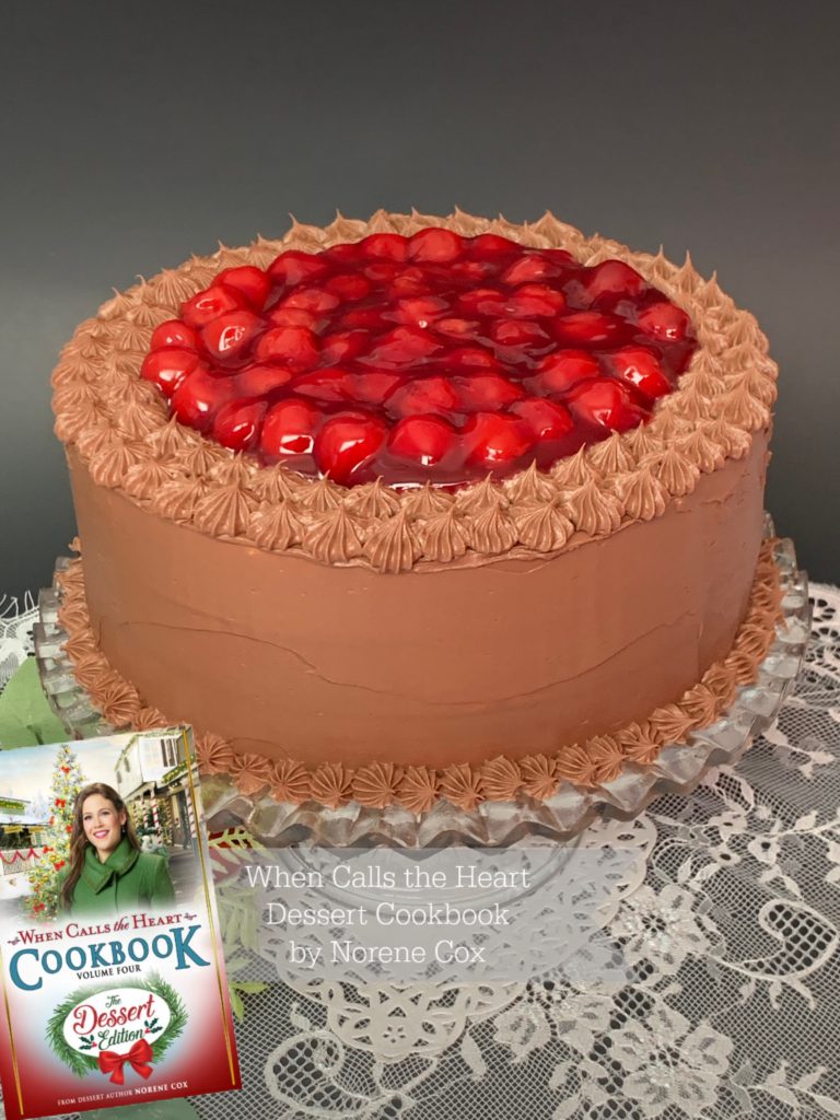Rosemary's Chocolate Cherry Cake, When Calls the Heart, Hallmark Channel, WCTH, Hearties, #Hearties, When Calls the Heart Food and Party Ideas, Canadian Recipe Ideas, Best Canadian Desserts, Little House on The Prairie, Party Pinching, Norene Cox Author, Hope Valley, best moist chocolate cake recipe ever
