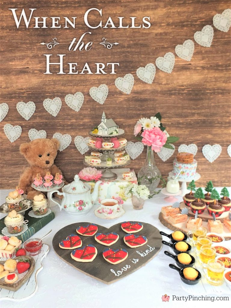 When Calls the Heart, Hallmark Channel, WCTH, Hearties, #Hearties, When Calls the Heart Food and Party Ideas, Canadian Recipe Ideas, Best Canadian Desserts, Little House on The Prairie, Party Pinching, Norene Cox Author, Hope Valley,