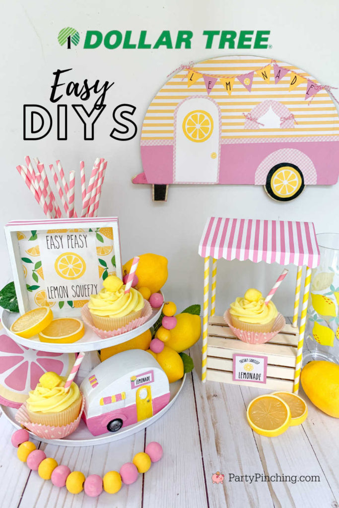 Best Dollar Tree DIY craft ideas, Best Dollar Tree DIY summer ideas, Best Dollar Tree DIY Farmhouse craft decor, best Dollar Tree DIY tier tray, Dollar Tree Farmhouse, Dollar Tree Lemonade, Lemonade tier tray, Watermelon tier tray, inexpensive cheap Dollar Tree DIYS, Dollar General craft ideas, Rae Dunn Dollar Tree