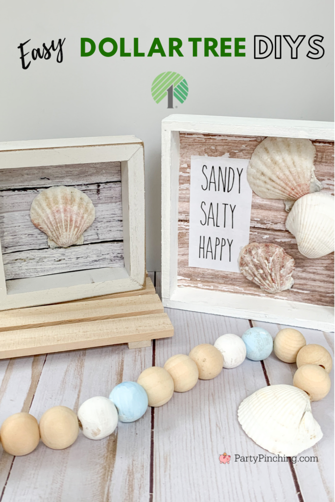 How To Make DIY Coastal Decor with Dollar Tree Seashells - Amy Sadler  Designs