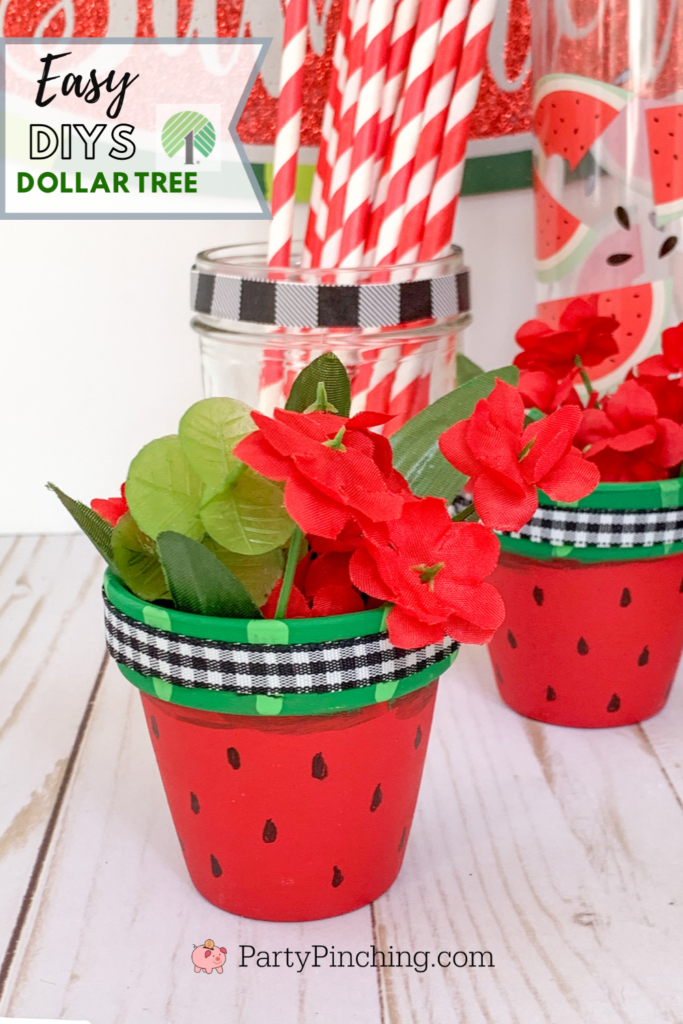 Watermelon, Summer Tiered Trey Decor Under $5 - HOME DECOR using Dollar  Tree Items!