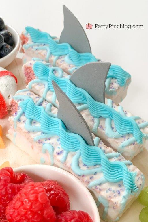 Shark-cuterie Board, best charcuterie board ideas for kids, best charcuterie board, cute charcuterie boards, best fruit trays, summer charcuterie, best summer charcuterie, shark week, shark fruit board, shark food, best shark party ideas, Little Debbie summer, Party Pinching, shark week food, shark week
