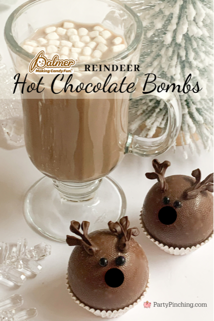 Christmas Hot Chocolate Bomb, Christmas Hot Cocoa Bomb, Best Hot Chocolate Cocoa Bombs, Reindeer Hot Cocoa Chocolate Bombs, Easy Christmas Gifts, Best Christmas Drink Recipe, Party Pinching