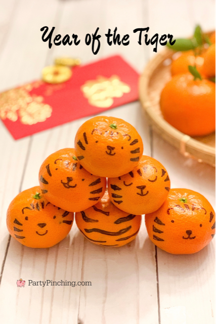 tiger mandarin oranges, chinese new year, lunar new year, best chinese new year ideas, best lunar new year ideas, year of the tiger, lucky food, lucky fruit, lucky mandarin oranges, lunar chinese new year traditions customs, lucky tiger,