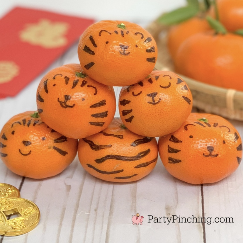 tiger mandarin oranges, chinese new year, lunar new year, best chinese new year ideas, best lunar new year ideas, year of the tiger, lucky food, lucky fruit, lucky mandarin oranges, lunar chinese new year traditions customs, lucky tiger