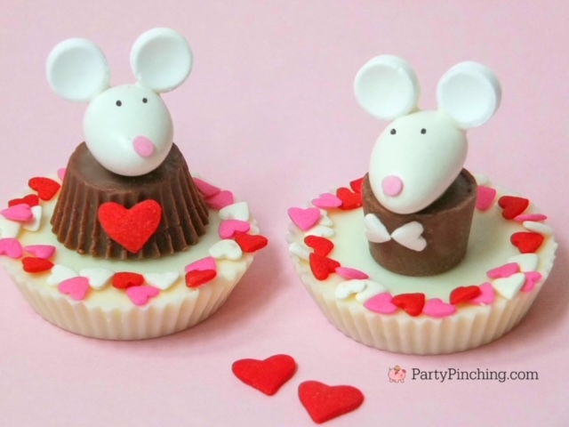 Candy Sweetheart Mice, Valentine Peanut Butter Cups, Cute Valentine Dessert, Easy Valentine's Day Dessert, Best Valentine's Day Recipes