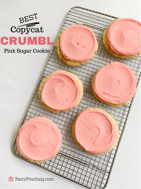 Crumbl pink sugar cookie recipe, best crumbl cookie recipe, easiest crumbl cookie recipe, easy crumble cookie, best pink sugar cookie recipe, lofthouse cookie recipe, best copycat crumble cookie recipes, pink sugar cookie