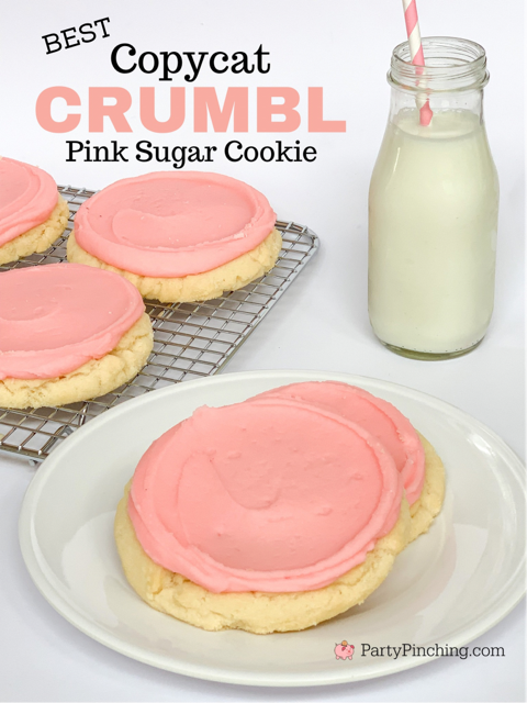 Crumbl pink sugar cookie recipe, best crumbl cookie recipe, easiest crumbl cookie recipe, easy crumble cookie, best pink sugar cookie recipe, lofthouse cookie recipe, best copycat crumble cookie recipes, pink sugar cookie
