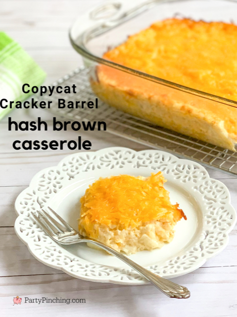 cracker barrel hashbrown casserole, best cracker barrel copycat hash brown casserole, best casserole recipes, best casseroles, best breakfast brunch holiday christmas casserole recipe, easy casserole recipes, best easy comfort food, best cracker barrel recipes