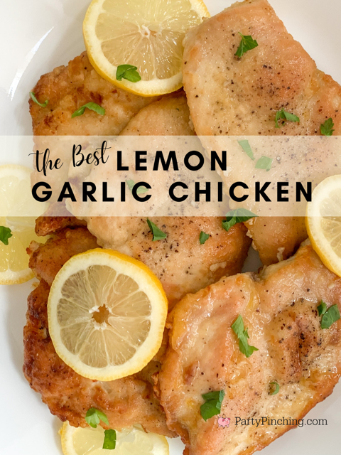 best lemon garlic chicken, best lemon butter chicken, best easy chicken recipe, fast fried chicken, best company dinner party meal, best restaurant quality chicken, better than restaurant chicken, best chicken recipe