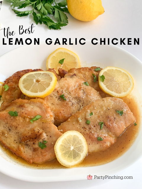 best lemon garlic chicken, best lemon butter chicken, best easy chicken recipe, fast fried chicken, best company dinner party meal, best restaurant quality chicken, better than restaurant chicken, best chicken picatta recipe