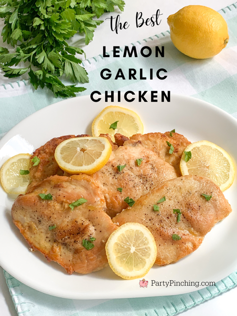 best lemon garlic chicken, best lemon butter chicken, best easy chicken recipe, fast fried chicken, best company dinner party meal, best restaurant quality chicken, better than restaurant chicken, best chicken recipe