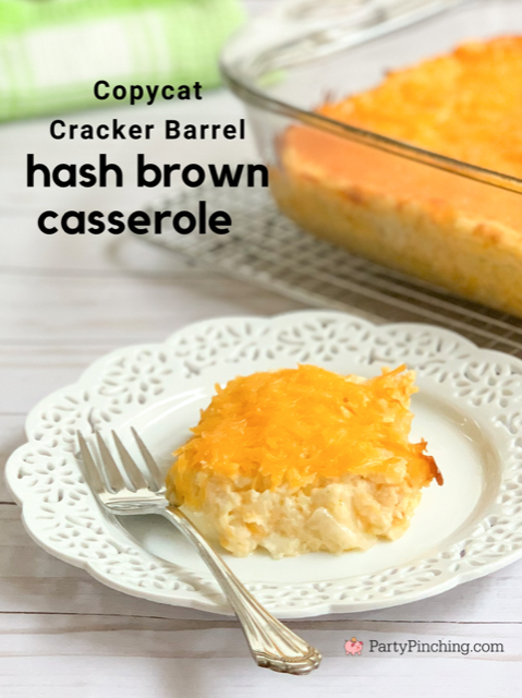 cracker barrel hashbrown casserole, best cracker barrel copycat hash brown casserole, best casserole recipes, best casseroles, best breakfast brunch holiday christmas casserole recipe, easy casserole recipes, best easy comfort food, best cracker barrel recipes