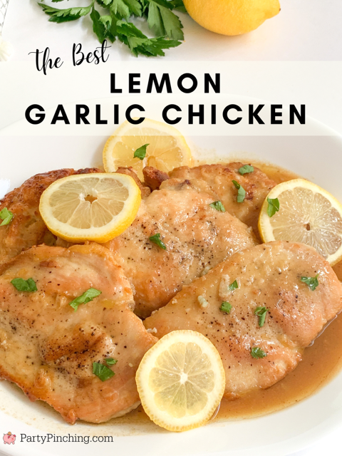 best lemon garlic chicken, best lemon butter chicken, best easy chicken recipe, fast fried chicken, best company dinner party meal, best restaurant quality chicken, better than restaurant chicken, best chicken recipe