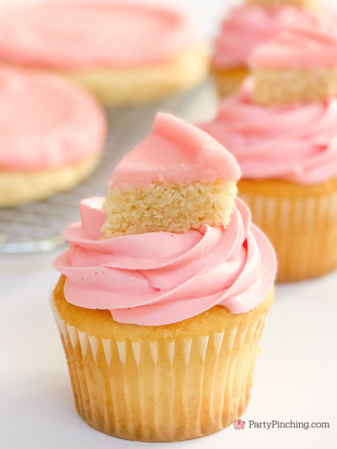 Crumbl Pink Sugar Cookie Cupcakes, Crumbl pink sugar cookie cupcake recipe, easy Crumbl pink sugar cookie cupcakes, best almond cookie cupcakes, best crumbl cookie cupcakes, crumbl cookie cake, best pink almond cake recipe, best chilled almond cookie cupcake recipe