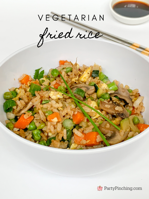 vegetable fried rice, best fried rice recipe better than takeout fried rice, easy dinner ideas, fast dinner ideas, easy fast fried rice, vegetarian fried rice