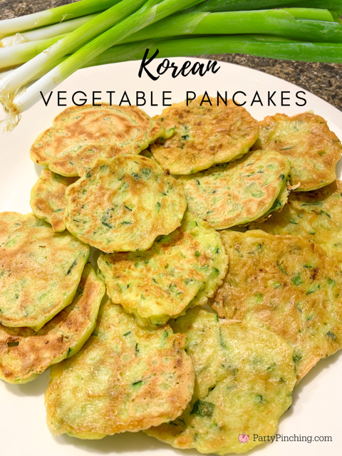 korean pancakes, korean vegetable pancakes, korean green onion pancakes, korean zucchini pancakes, best korean pancake recipe, pajeon recipe