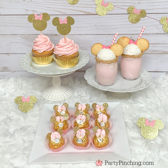 Apariencia Melodioso Civil Minnie Mouse party ideas, Minnie mouse baby shower theme pink gold,