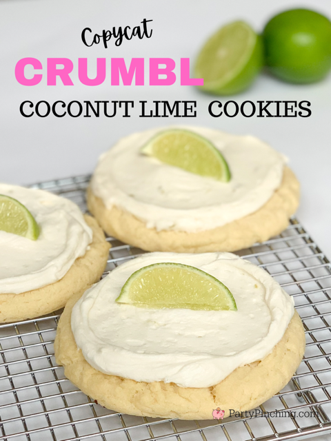 crumbl copycat coconut lime cookies, best crumbl cookie recipes, best crumbl coconut lime cookies, easy crumbl copycat cookies, better than crumbl cookies