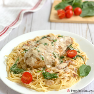slow cooker tuscan chicken, creamy tuscan chicken recipe, easy slow cooker recipies, best easy slow cooker crock pot recipes, best chicken slow cooker crock pot recipes, crock pot creamy tuscan chicken, chicken family dinner meal ideas