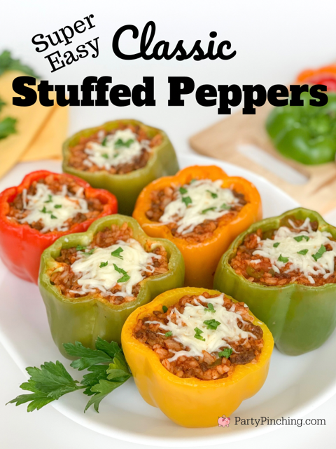 classic stuffed peppers, best easy classic comfort food family dinner ...