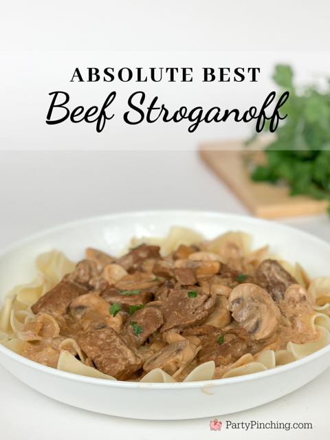 absolute best beef stroganoff, rich creamy tender beef stroganoff recipe