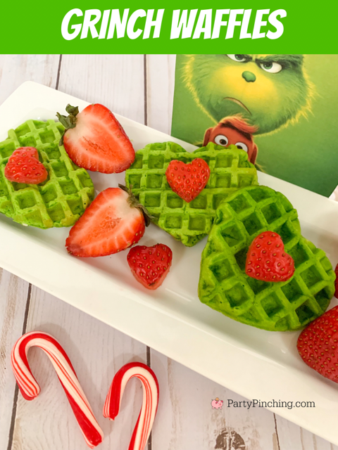 Twelve Makes a Dozen: Food for Thought - Grinch Waffles