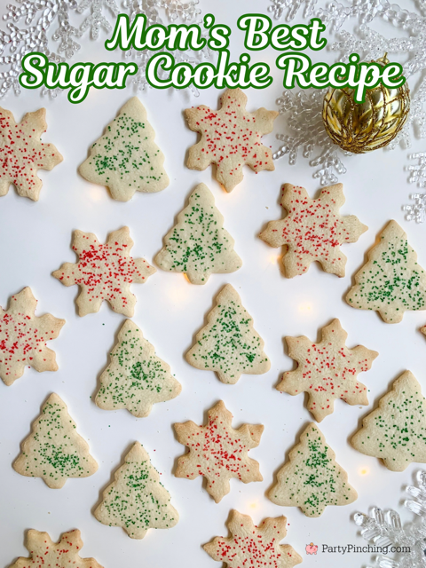 mom's best sugar cookie recipe, best sugar cookie recipe ever, best sugar cookie like grandmas, best christmas cut out cookies, best no chill cut out cookie recipe, choon meyer, my mom's cookie recipe
