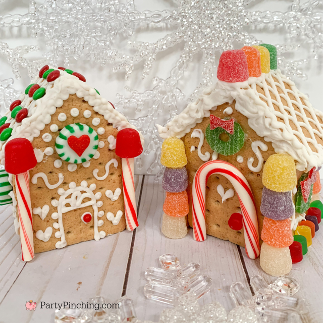 graham cracker gingerbread houses, easy gingerbread houses mini diy