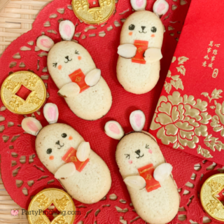 year of the rabbit, lunar new year, chinese new year, year of the rabbit cookie recipe dessert idea, lunar chinese new year dessert party ideas, easy lunar new year chinese new year recipes, milano cookies, easy milano cookie recipe, best milano cookie ideas, pepperidge farm milano cookies, rabbit bunny cookies, cute rabbit bunny cookies, easy no-back cookie rabbits