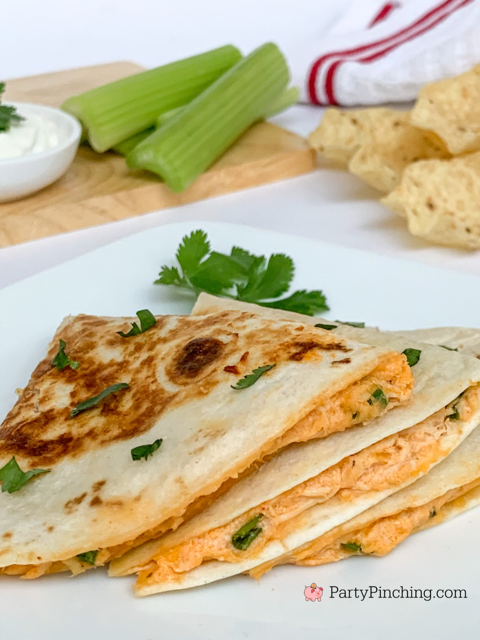 Best easy Buffalo Chicken Quesadilla recipe, buffalo chicken dip recipe, easy 15 minute meal recipe, weeknight dinner recipe, easy lunch dinner recipe, best chicken easy recipe, easy tortilla chicken recipe