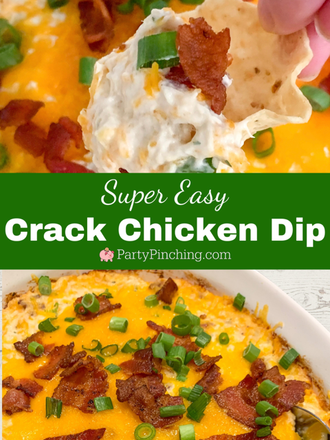 crack chicken dip, best crack chicken dip recipe, easy appetizer recipes,