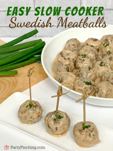 Crock pot Swedish Meatballs - slow cooker swedish meatballs