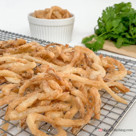 copycat frenchs fried onion strings, best easy gluten free onion strings