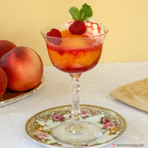 Easy Peach Melba, Best Easy Canned Peaches Raspberries Peach Melba