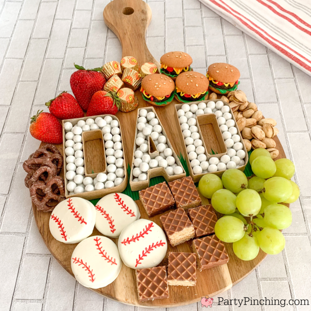 Father's Day Snack Board, dad charcuterie grazing snack treat board