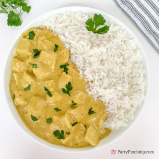 quick and easy chicken curry, easy chicken curry, super easy chicken curry, fast easy best curry chicken, 30 minute meals, one pan chicken curry, chicken curry over rice, family dinner favorite weeknight meals