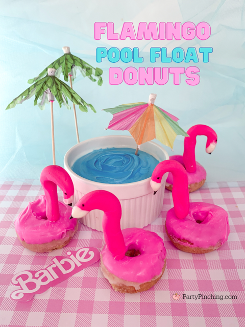 flamingo pool float mini donuts little debbie, Barbie pool floats