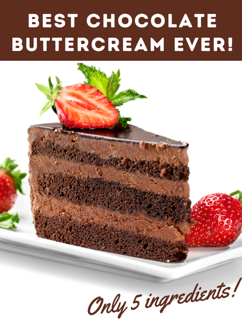Best chocolate buttercream ever, best homemade chocolate frosting, easy simple fast quick chocolate frosting buttercream icing, best tasting chocolate buttercream, milk chocolate buttercream recipe