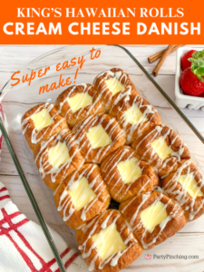 King's Hawaiian Rolls Cream Cheese Danish, easy Hawaiian roll dessert