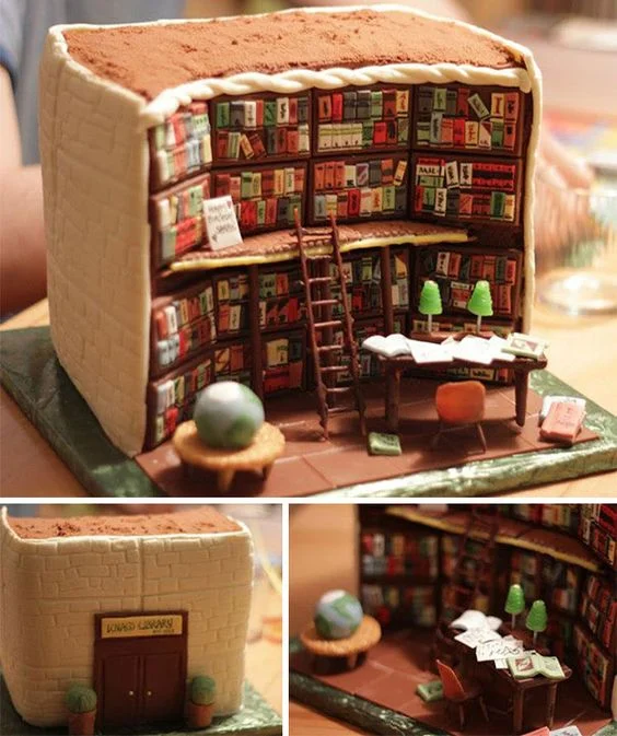 library cake, books cake, librarian cake, fun cake ideas, best cake ideas, best cake decorating ideas, easy cake ideas, best cake recipes