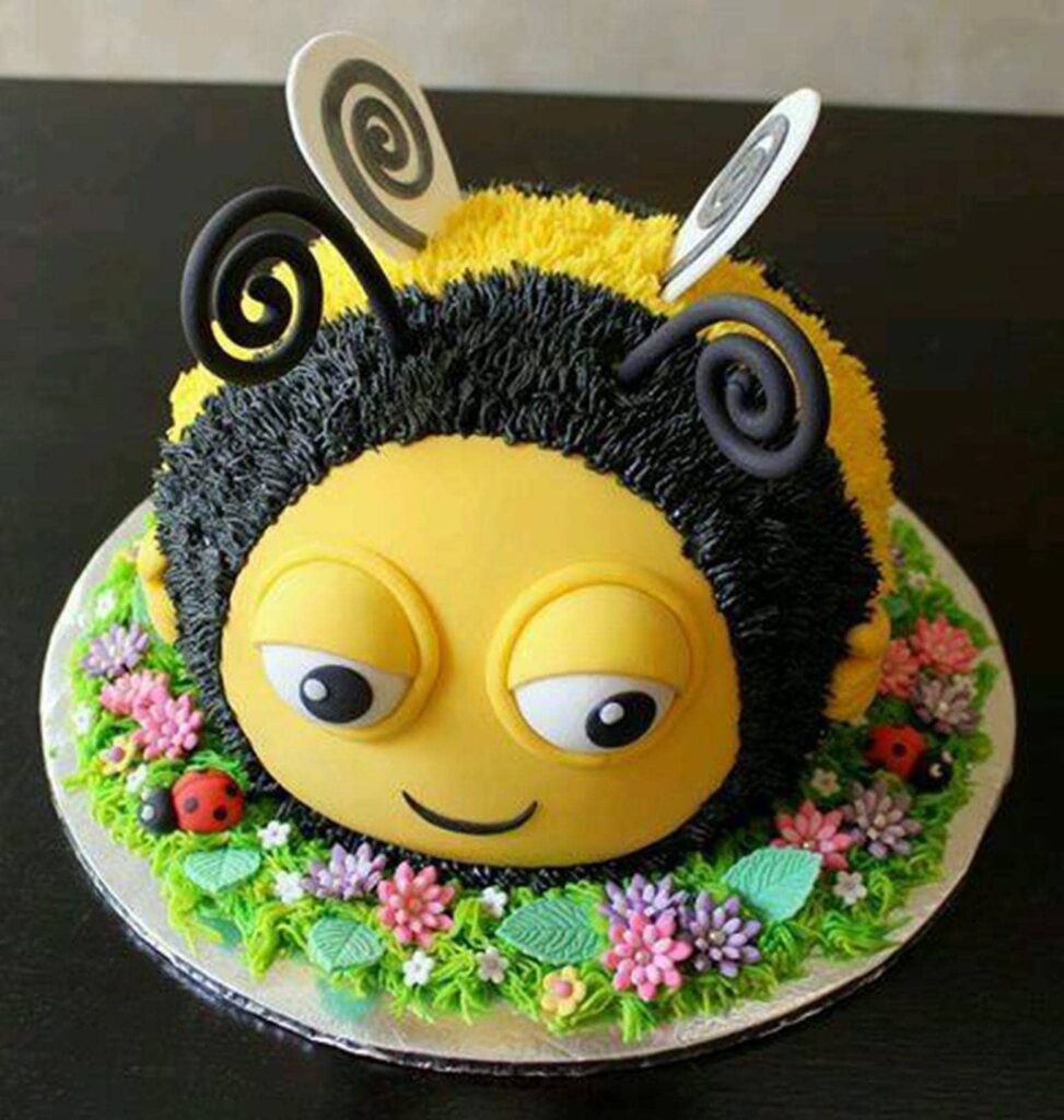 bumble bee cake, cute bee cake, sleepy bumble bee, fun cake ideas, best cake ideas, best cake decorating ideas, easy cake ideas, best cake recipes