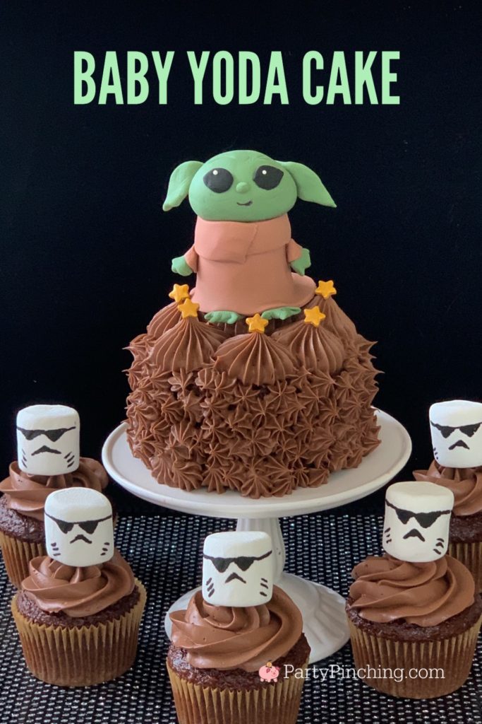 yoda grogu stormtrooper cake, fun cake ideas, best cake ideas, best cake decorating ideas, easy cake ideas, best cake recipes