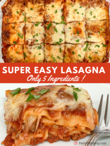 Super easy lasagna, 5 ingredient lasagna kid friendly dinner recipe ideas