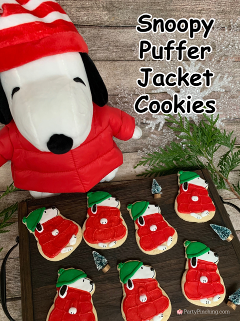 puffer jacket snoopy cookie, snoopy puffer jacket, cvs snoopy puffer jacket, tiktok snoopy puffer coat cookies, cute snoopy winter christmas cookies, snoopy snowman cookie cutter, cute puffer jacket Snoopy, CVS viral TikTok Snoopy Puffer Jacket cookies