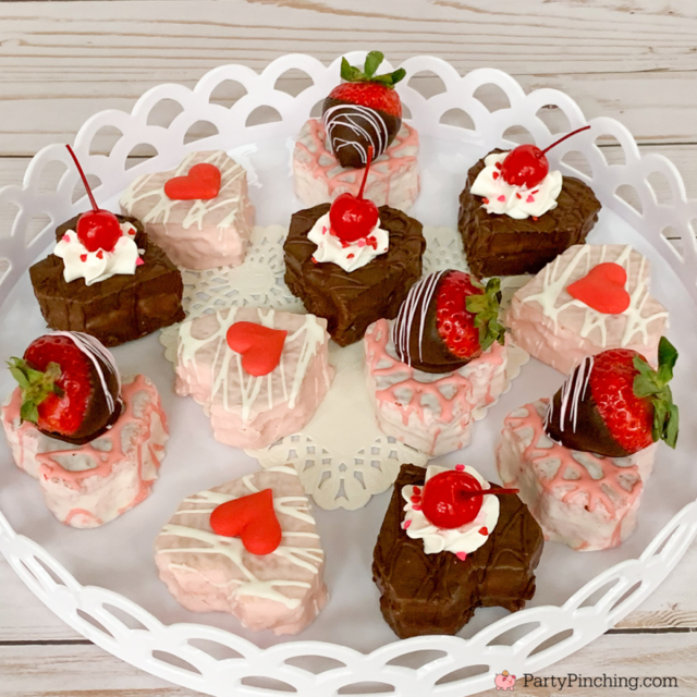 Mini Valentine Heart Cakes, easy no bake recipe Little Debbie Valentine